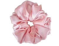 Dusky pink silky oversized scrunchie